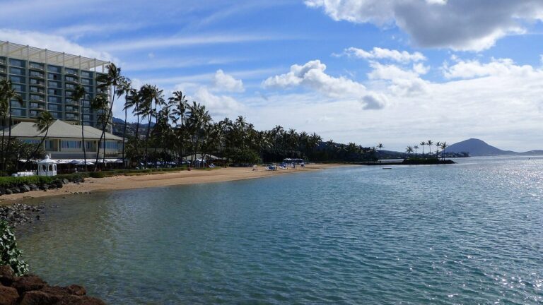 The beach in front of the Kahala