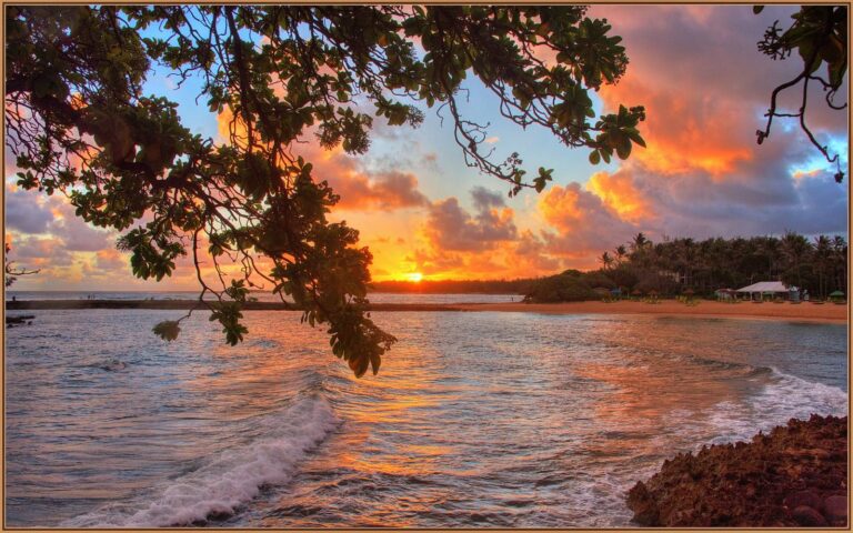 Kuilima Cove at sunrise beside the Turtle Bay resort