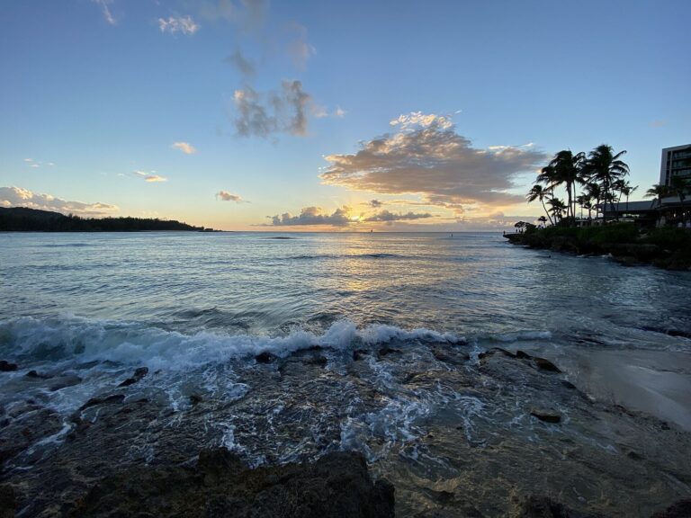 Sunset over the North Shore from Turtle Bay