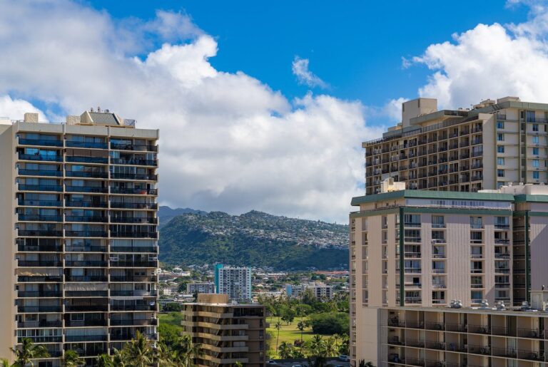Hotel towers in central Waikiki