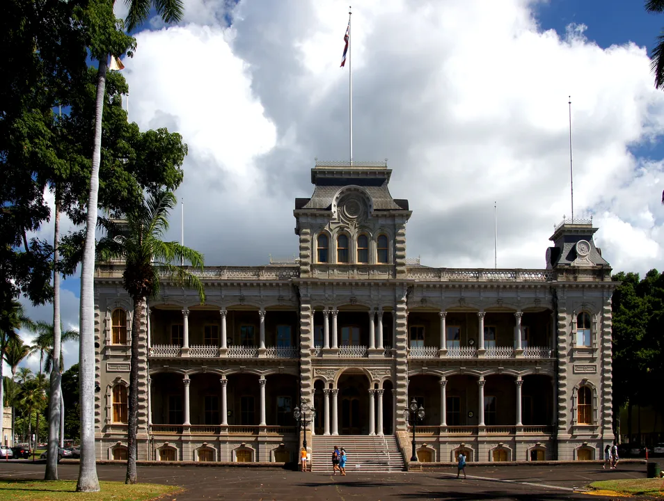 Iolani Palace in downtown Honolulu