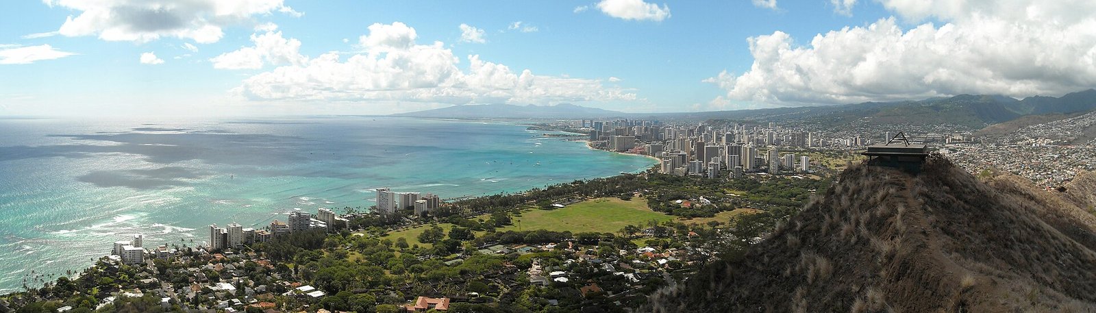 Waikiki seen from the Diamond Head summit